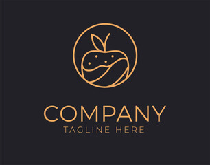 An Apple Logo Design Template. organic shop Icon Line Art Vector