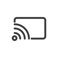 Streaming, vector, icon. Simple, flat design for web or mobile app