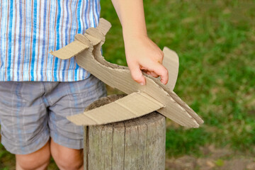  boy pilot with airplane