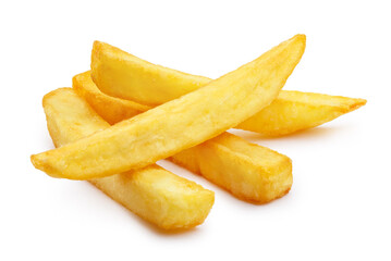 Potato fries, isolated on white background