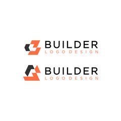 builder logo icon design vector