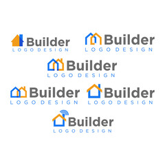 builder logo icon design vector