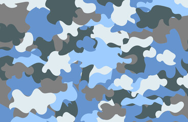 Textura camuflaje en tonos azules