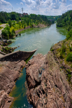 Trollhattan Falls on Gota Alv river