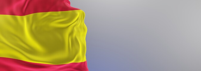 Abstract Spain Flag 3D Render (3D Artwork)
