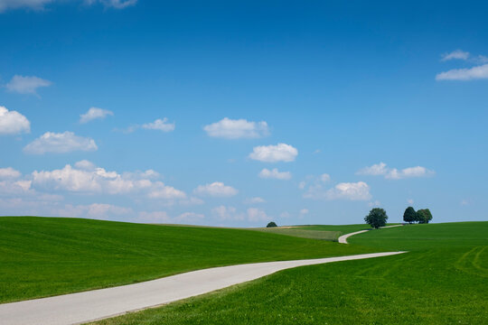 Germany, Bavaria, Degerndorf, Road through rural landscape