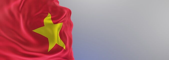 Abstract Vietnam Flag 3D Render (3D Artwork)