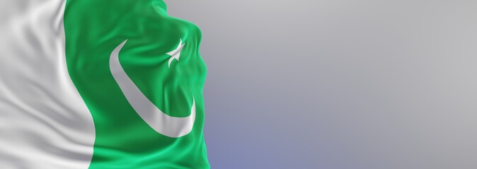 Abstract Pakistan Flag 3D Render (3D Artwork)