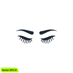 eyebrow icon mascara symbol vector illustration 