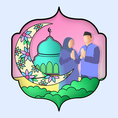 illustration of inner and outer sorry on the day of Eid