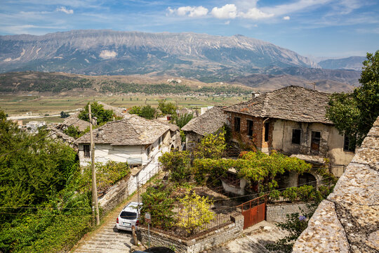 Town at Mali I Gjere, Gjirokaster, Albania
