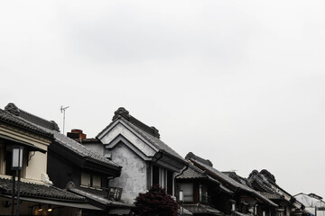 Fototapeta na wymiar Triangular roof in japan