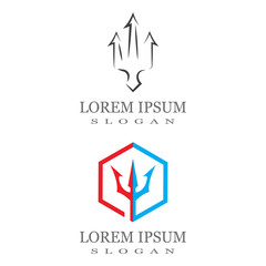 Trident Logo Template vector icon illustration design