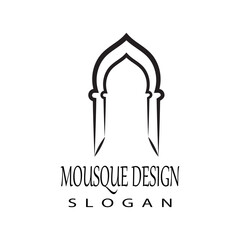 Mosque Logo Template vector symbol illustration design