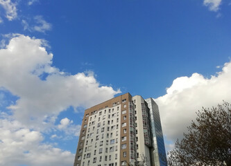 Yekaterinburg, Russia -01.05.2021: Modern residential high-rise buildings in Russia. Real estate...