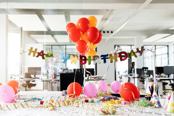 Birthday decoration in office