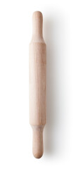 Wooden, plunger pin isolated on white background with clipping path