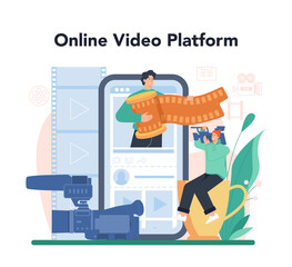Videographer online service or platform. Video production, filming