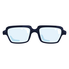 Isolated hipster glasses cartoonish style