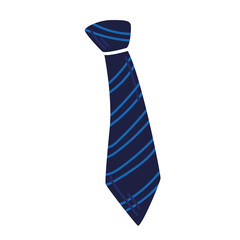 Isolated hipster tie with stripes texture