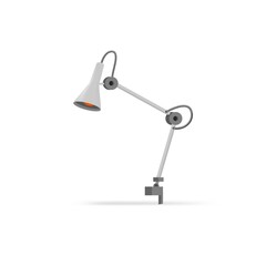 Office desk lamp, flat cartoon style.