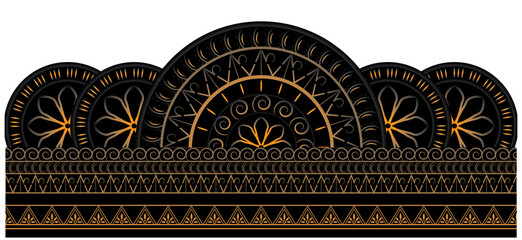 Tribal geometric mandala design Polynesian Vector.
