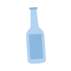 Isolated beer bottle