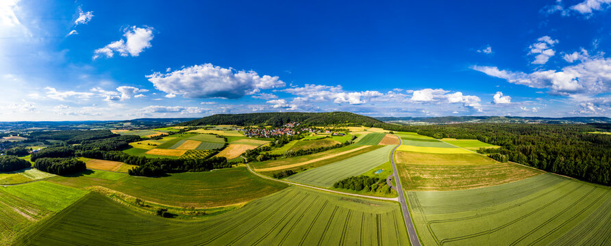 Germany, Bavaria, Eggolsheim, Aerial view of rural landscape