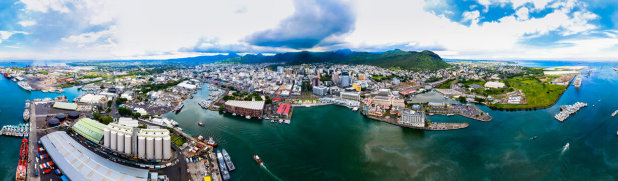 Port by Indian ocean at Port Louis, Mauritius