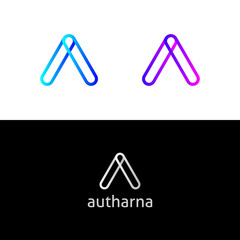 A letter modern logo template. Abstract business a letter logo or icon design. 