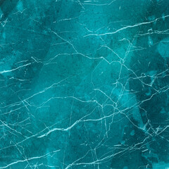 Blue-green abstract background, natural marble texture, stone with light veins.