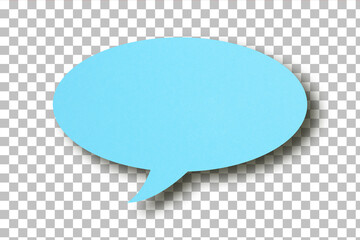 cyan paper speech bubble