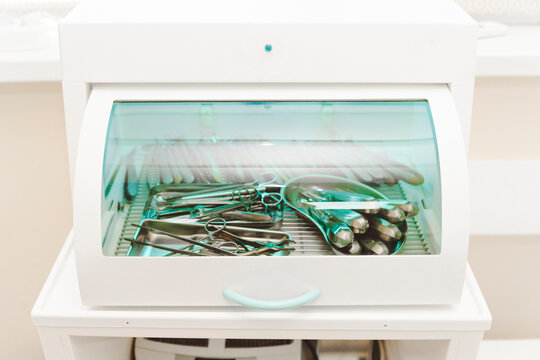 Dental Tools Being Disinfected In Autoclave