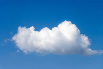 Naklejka na ściany i meble White clouds in blue sky, summer sunny day