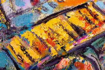 Artists oil paints multicolored closeup abstract background.