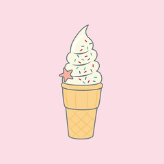 ice cream cone, soft cream cone