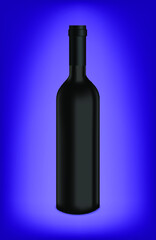 Ilustración de botella de vino sobre fondo