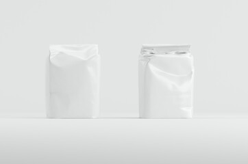 Blank Flour Sugar Package Mockup 3D Rendering