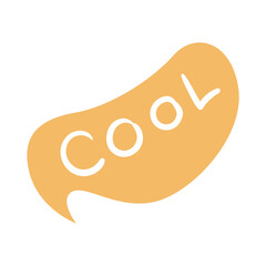 Bubble talk phrases. Colorful speech cloud for online chat messages with cool. Abstract dialogue reaction in comic design isolated on white background.  cartoon communication tag