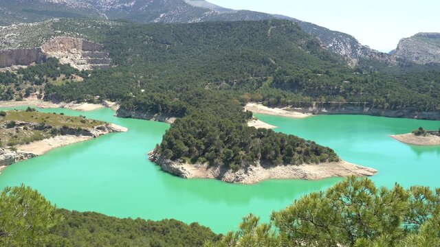 Viewpoint of Mirador de tres embalses, M&aacute;laga, Spain. 
