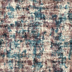Seamless blue pink cream and navy surface pattern. High quality illustration. Overlaid and multiplied distressed and grungy worn abstract design for print. Detailed artistic repeat tile swatch.