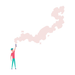 Special effects for superhero films. Scenery for movie shooting and production process. Movie making, cartoon characters in stages of film production shooting in studio