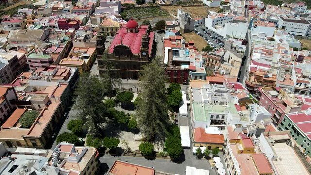 Aerial view on Galdar in Gran Canaria, Canary Islands, Spain