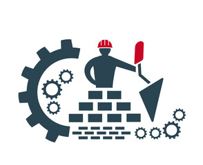 Vector illustration, logo, construction, industry.
