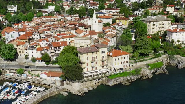 Aerial view of Lovran town in Croatia