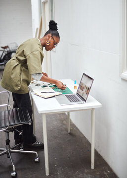 woman working on a design