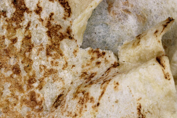 close-up of a slice of lavash bread
