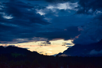 Gewitterwolken in den Alpen