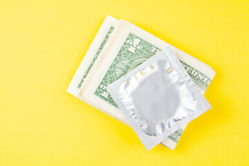 condom on the money