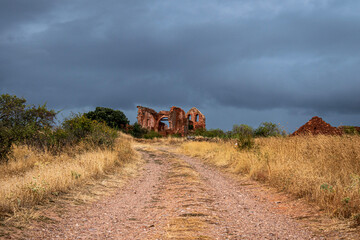 Pueblo abandonado en la provincia de Soria (España).